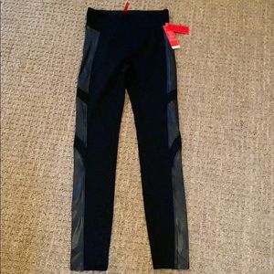 NWT Spanx Moto Ponte Leggings ( faux leather trim)